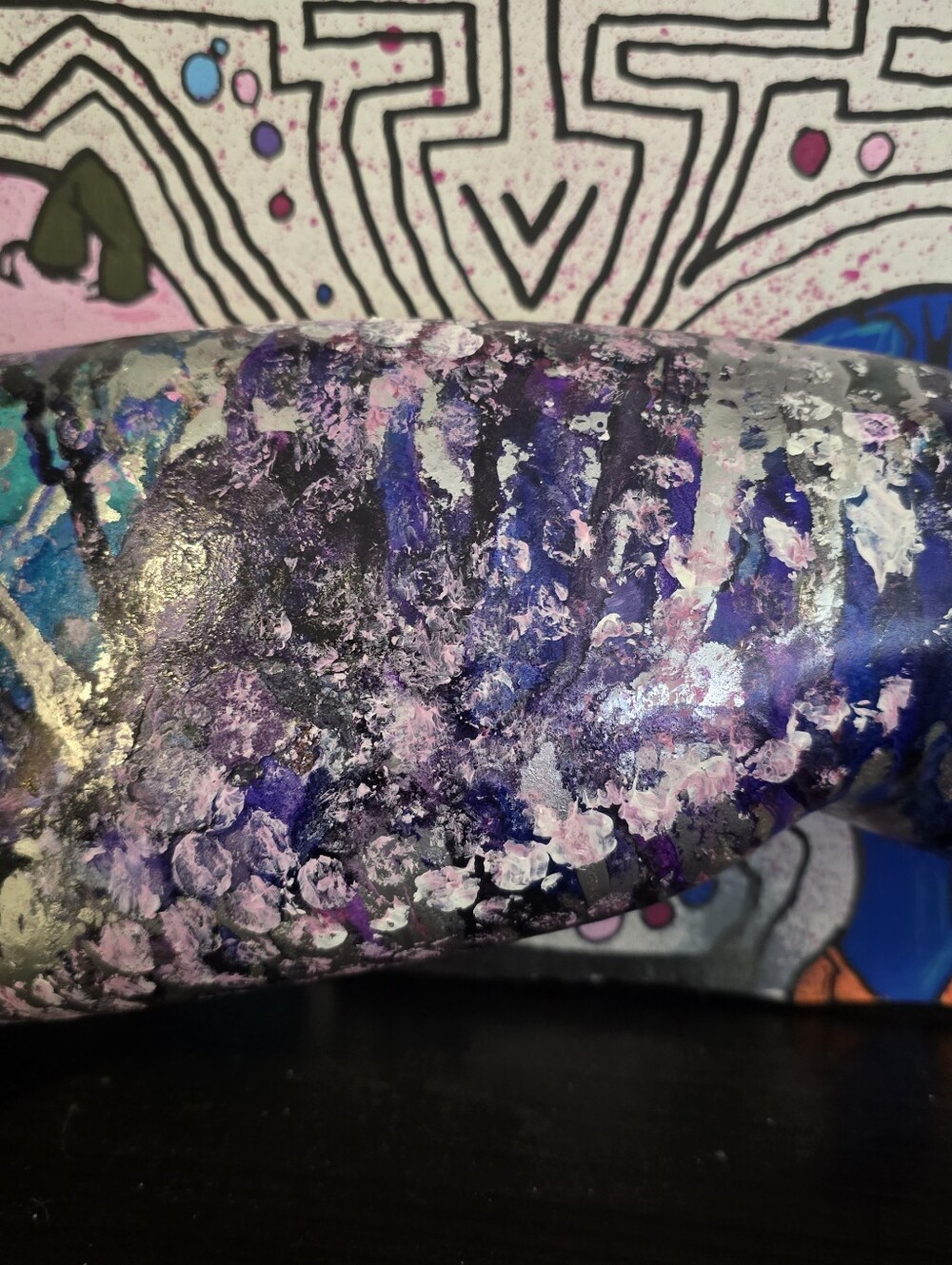 HANDCRAFTED Upcycled Mannequin Arm HANDPAINTED Abstract Tabletop Art Decor - Picture 15 of 17